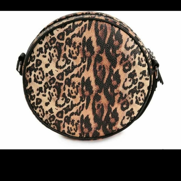 Canteen Crossbody Vegan Leather Leopard Print Bag - Picture 3 of 6